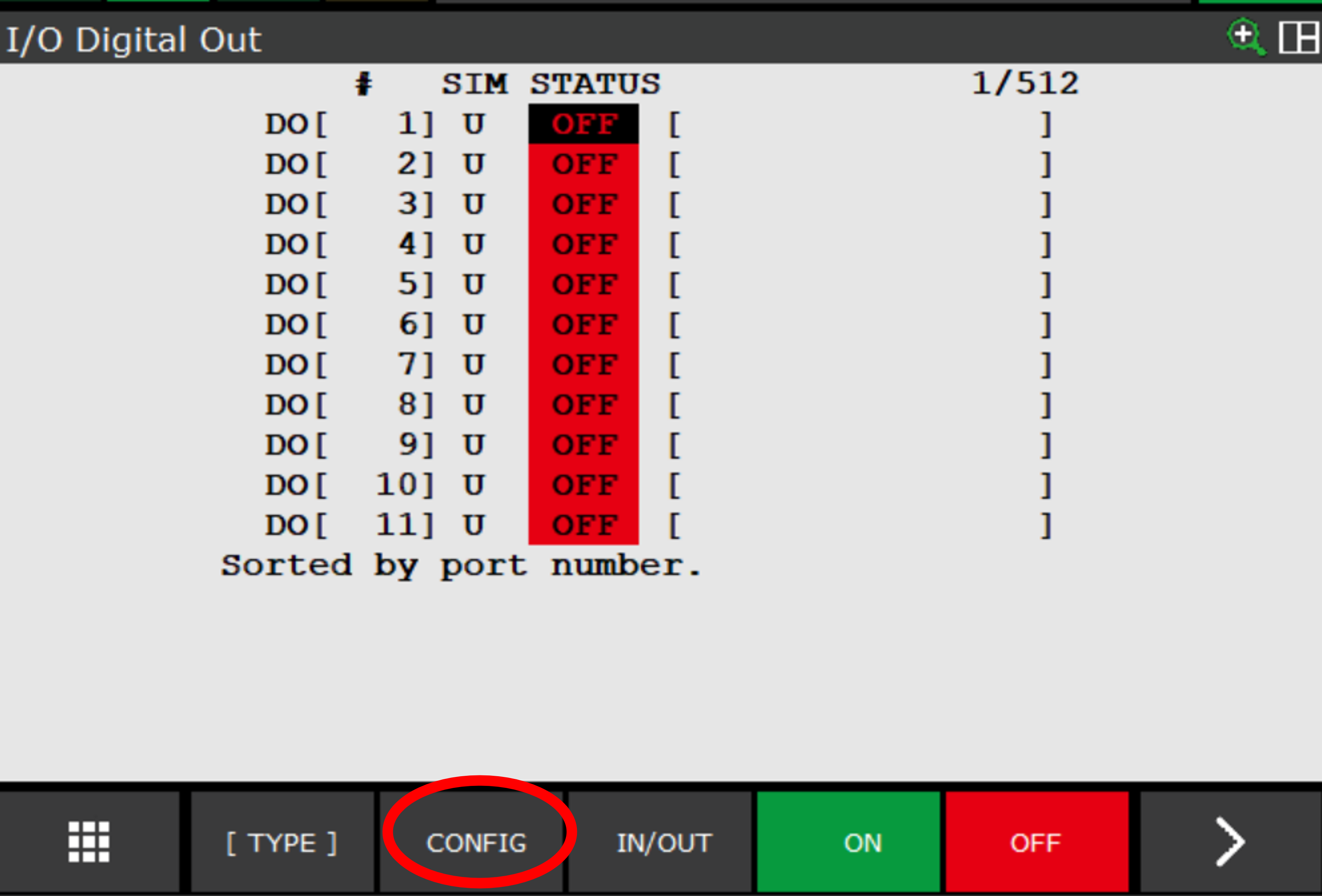 How to open the DO configuration screen